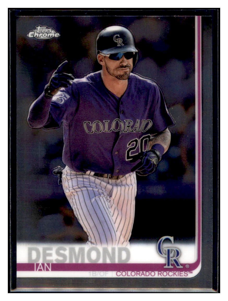 2019 Topps Chrome Ian Desmond Colorado Rockies #113 Baseball card CBT1A_1a simple Xclusive Collectibles