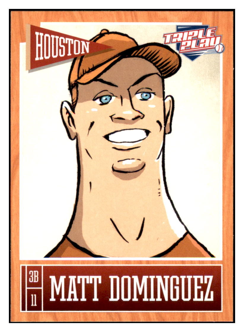 2013 Panini Triple Play Matt
Dominguez Houston Astros #32
Baseball card CBT1A simple Xclusive Collectibles