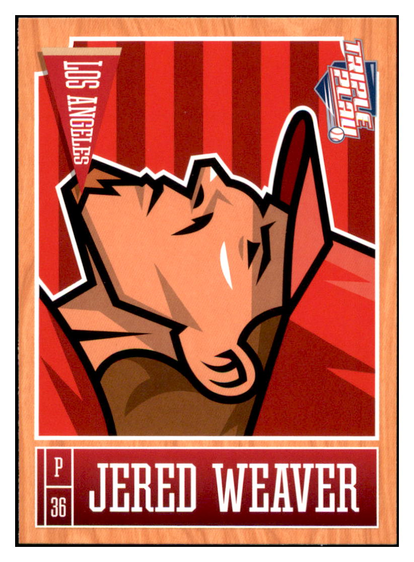 2013 Panini Triple Play Jered Weaver Los Angeles Angels #37 Baseball card CBT1A simple Xclusive Collectibles