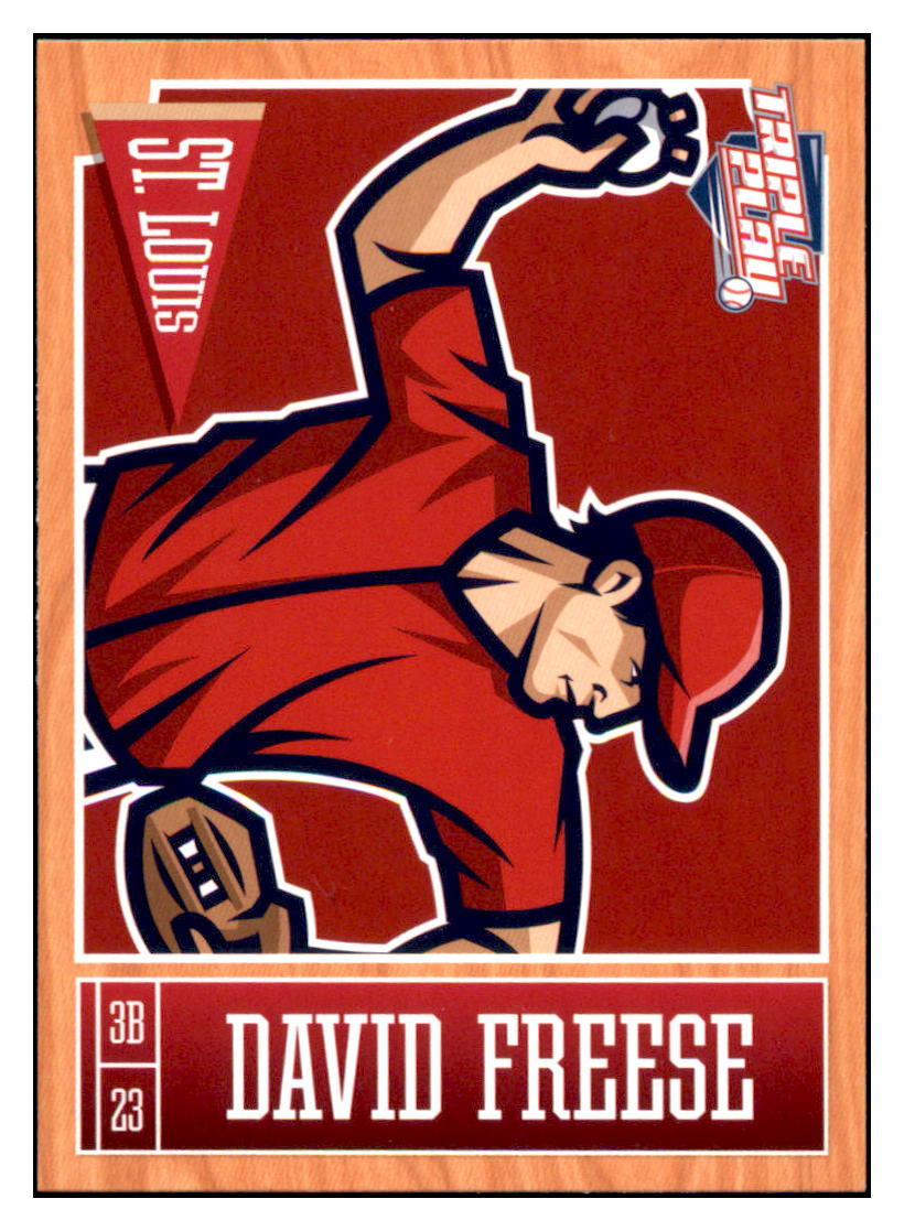 2013 Panini Triple Play David Freese    St. Louis Cardinals #76 Baseball
  card   CBT1A simple Xclusive Collectibles