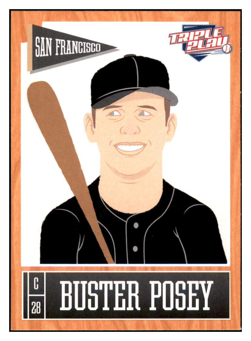 2013 Panini Triple Play Buster Posey    San Francisco Giants #69 Baseball
  card   CBT1A simple Xclusive Collectibles   