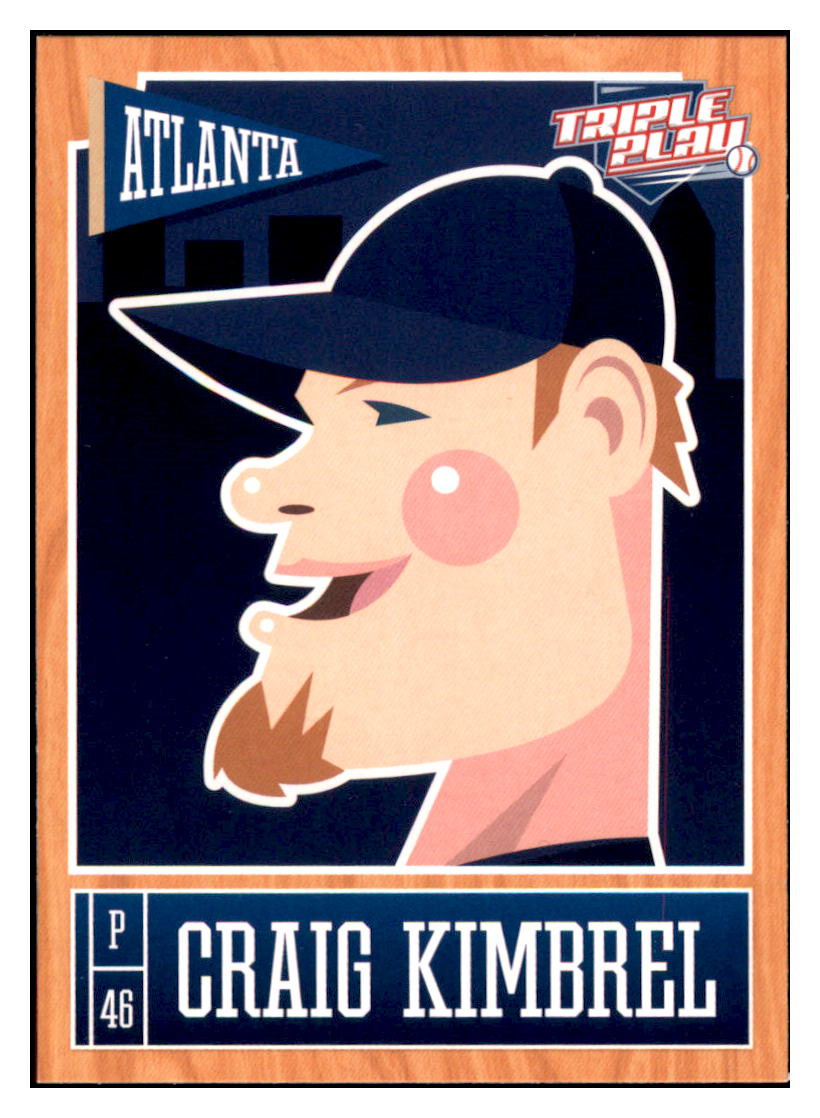 2013 Panini Triple Play Craig
  Kimbrel    Atlanta Braves #5 Baseball
  card   CBT1A simple Xclusive Collectibles