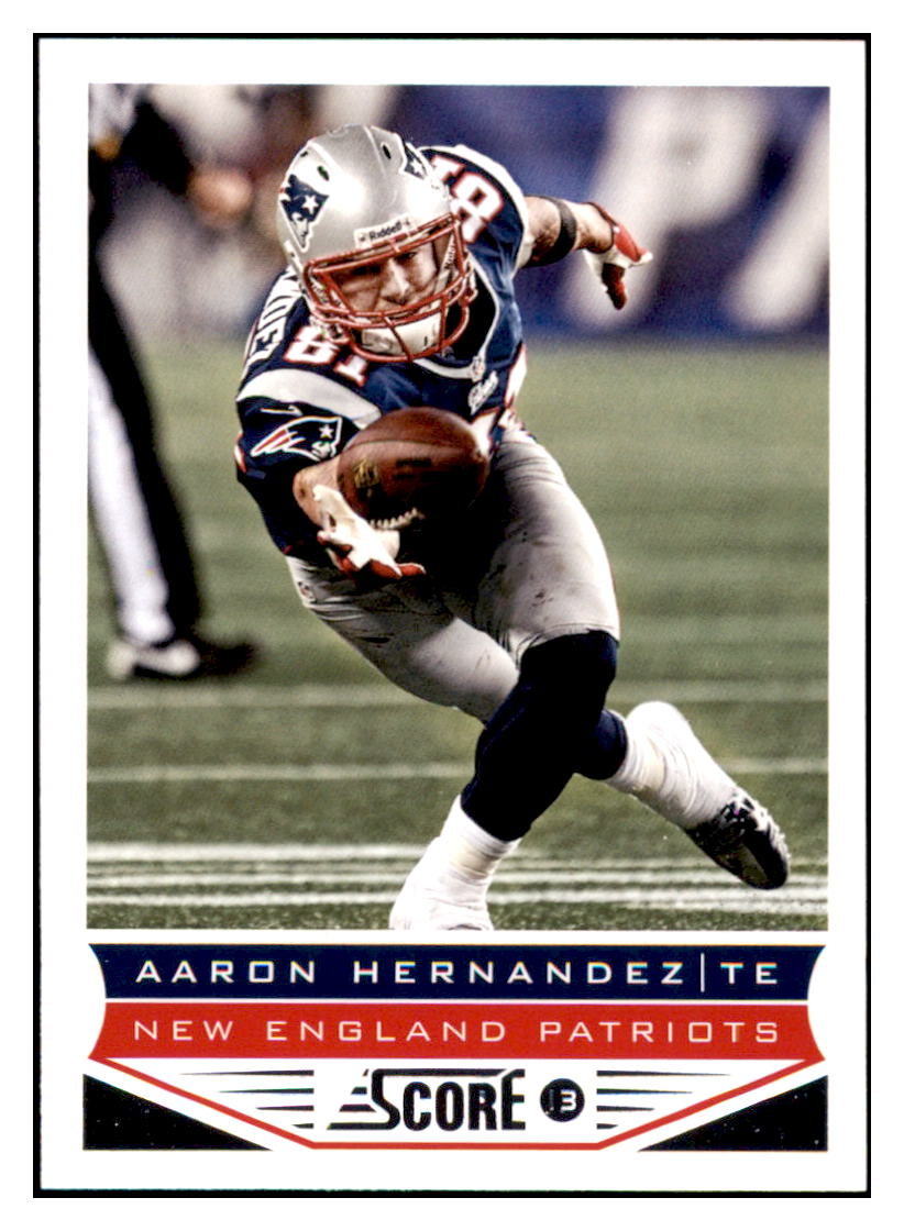 2013 Score Aaron Hernandez    New England Patriots #128 Football
  card   CBT1A simple Xclusive Collectibles   