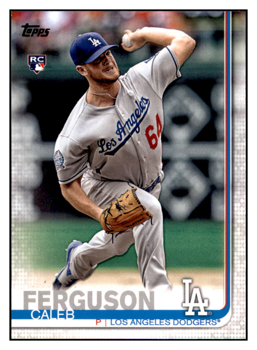 2019 Topps Caleb Ferguson Los Angeles Dodgers #452 Baseball
card CBT1A simple Xclusive Collectibles
