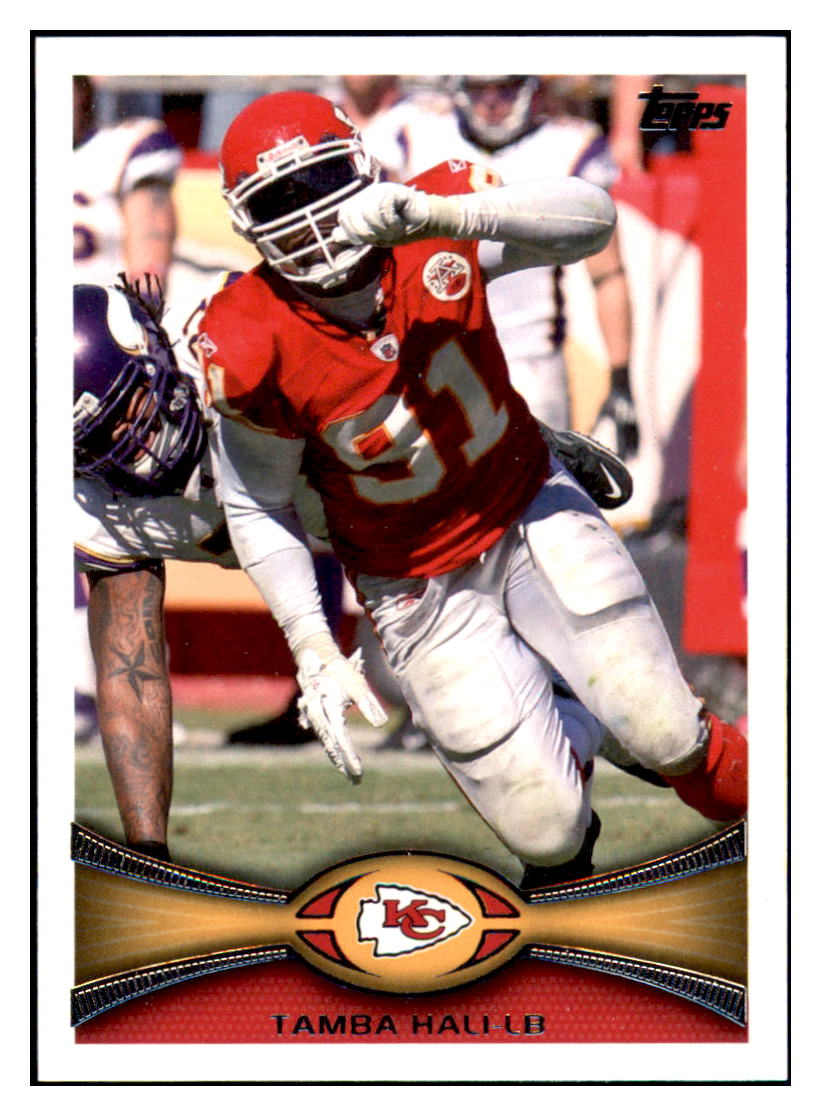 2012 Topps Tamba Hali    Kansas City Chiefs #41 Football card   CBT1A simple Xclusive Collectibles   