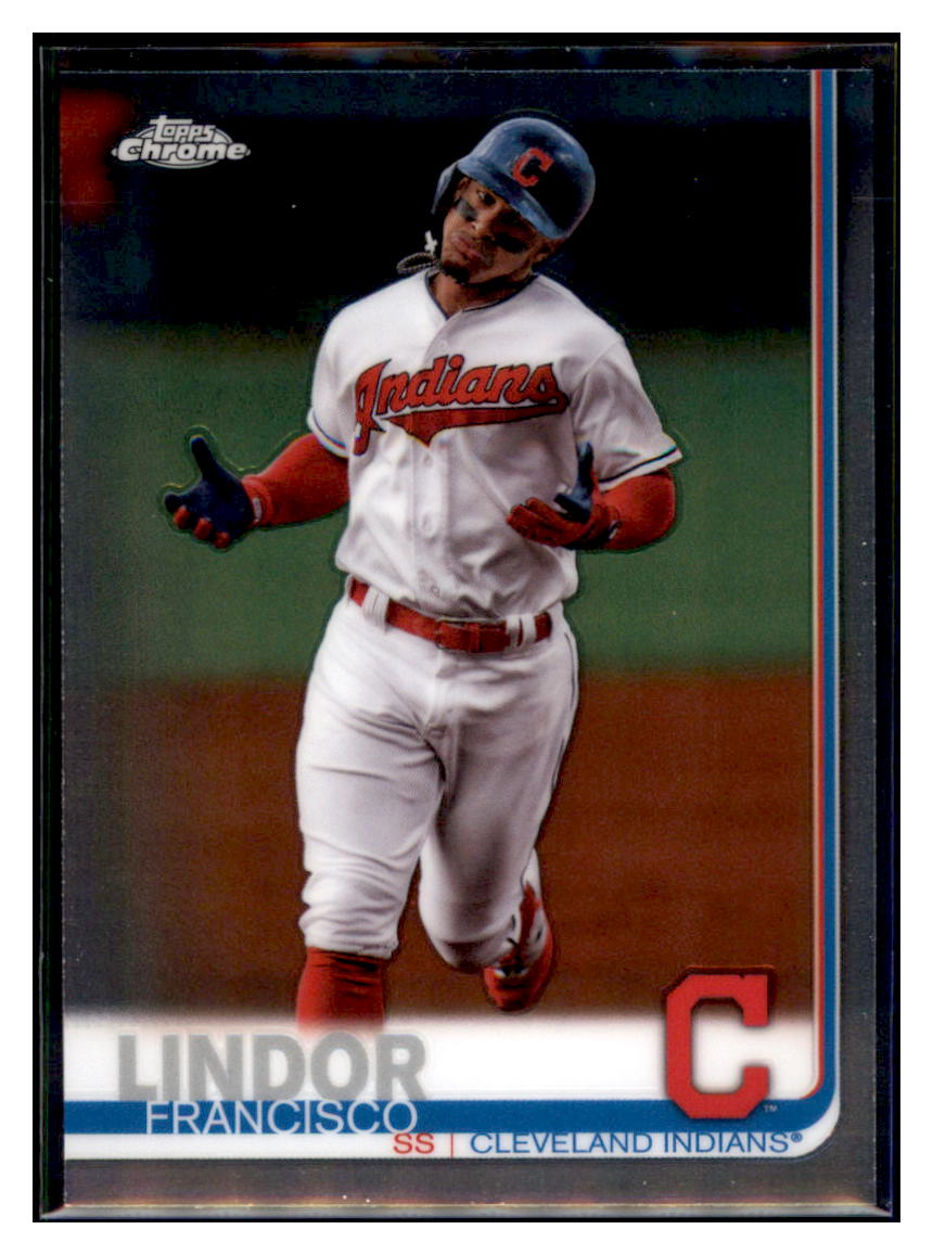 2019 Topps Chrome Francisco Lindor Cleveland Indians #68 Baseball card CBT1A simple Xclusive Collectibles