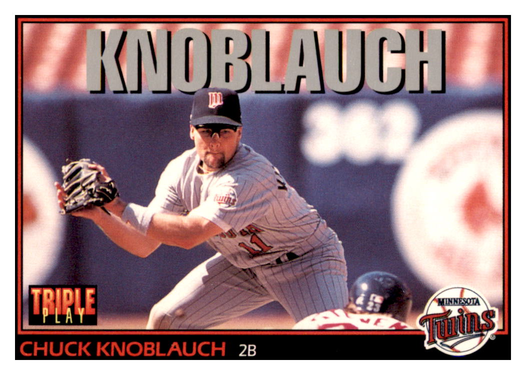 1993 Triple Play Chuck Knoblauch    Minnesota Twins #48 Baseball card   CBT1A simple Xclusive Collectibles