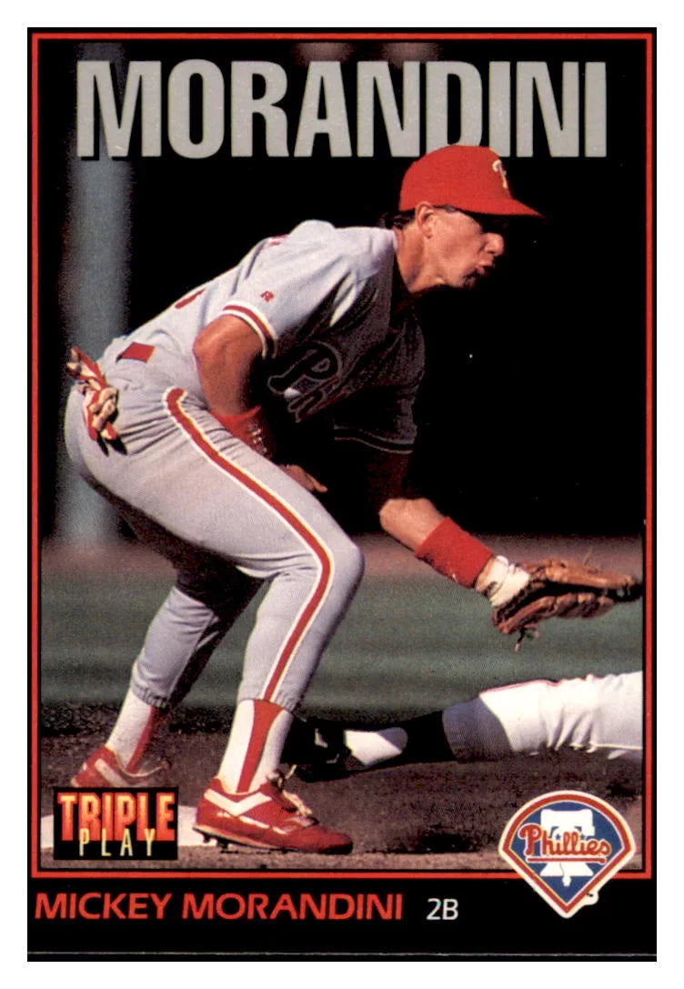 1993 Triple Play Mickey Morandini    Philadelphia Phillies #53 Baseball
  card   CBT1A simple Xclusive Collectibles