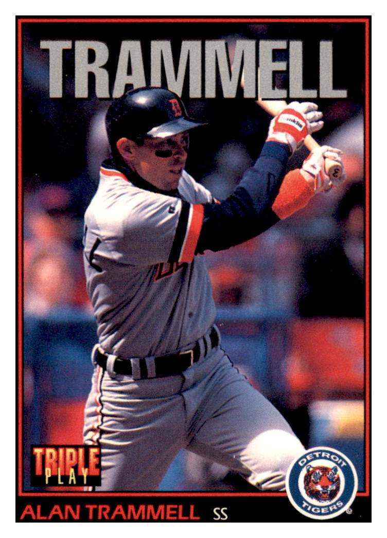 1993 Triple Play Alan Trammell Detroit Tigers #191 Baseball card CBT1A simple Xclusive Collectibles