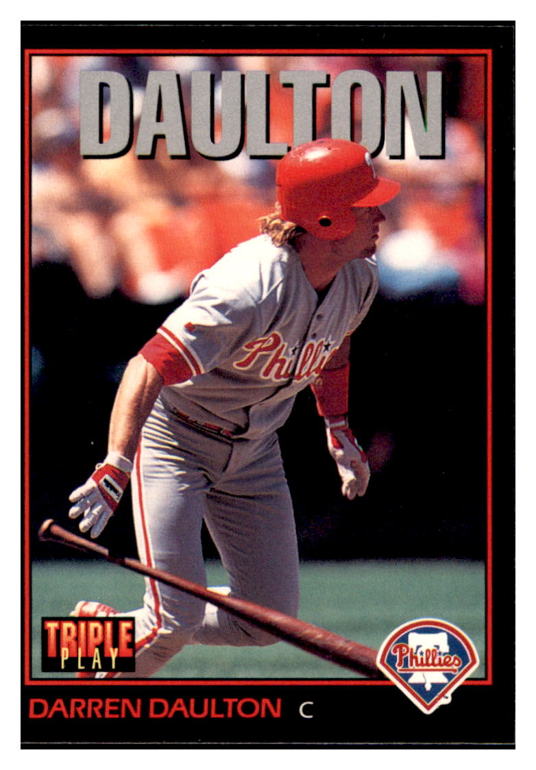 1993 Triple Play Darren Daulton    Philadelphia Phillies #7 Baseball
  card   CBT1A simple Xclusive Collectibles