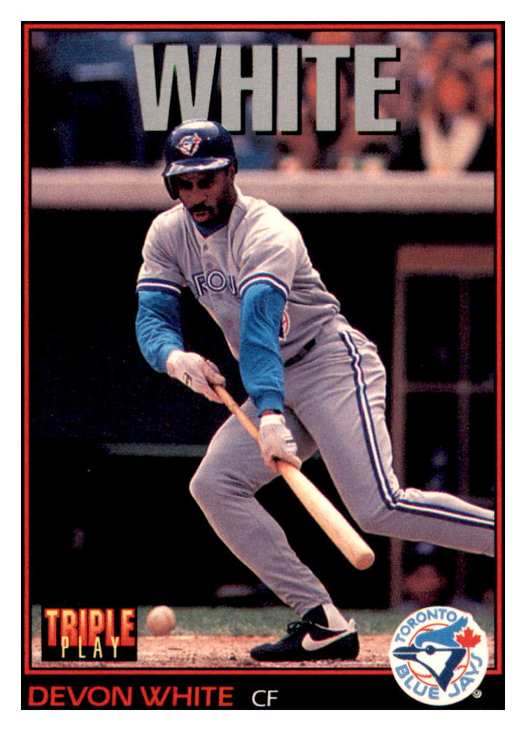 1993 Triple Play Devon White Toronto Blue Jays #89 Baseball card CBT1A simple Xclusive Collectibles