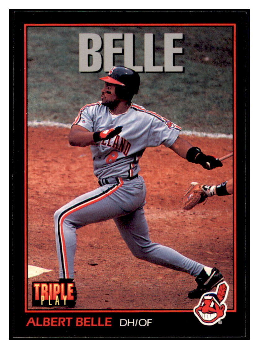1993 Triple Play Albert Belle    Cleveland Indians #94 Baseball card   CBT1A simple Xclusive Collectibles