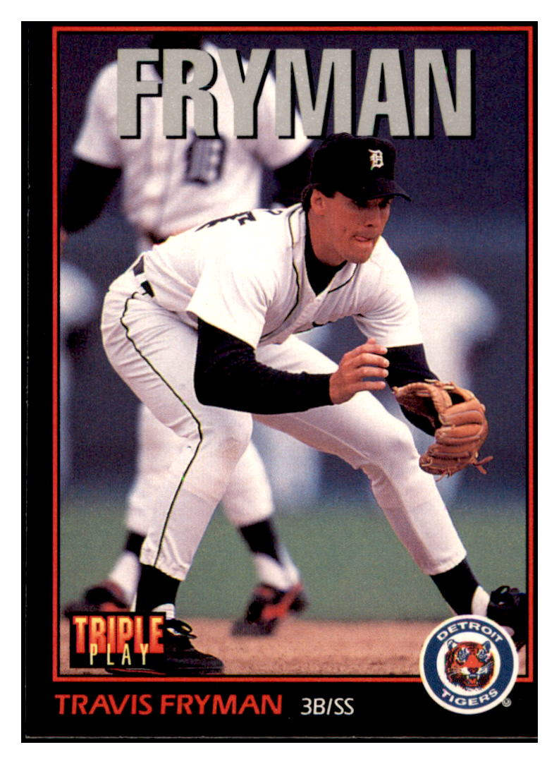 1993 Triple Play Travis Fryman Detroit Tigers #59 Baseball card CBT1A simple Xclusive Collectibles