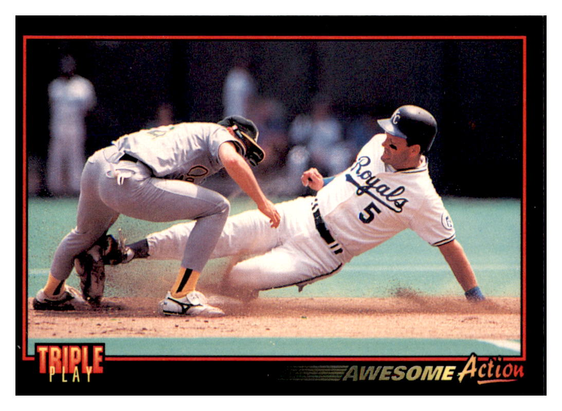 1993 Triple Play George Brett    Kansas City Royals #64 Baseball card   CBT1A simple Xclusive Collectibles