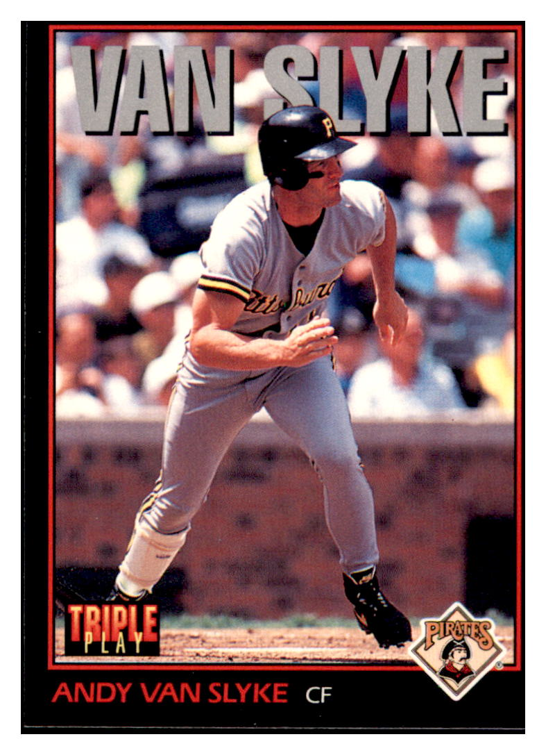 1993 Triple Play Andy Van Slyke    Pittsburgh Pirates #8 Baseball card   CBT1A simple Xclusive Collectibles