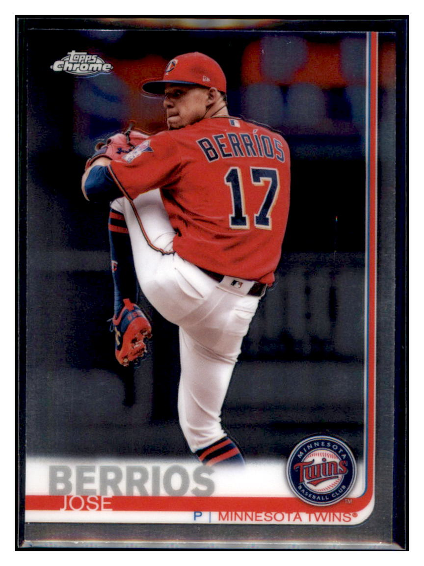 2019 Topps Chrome Jose Berrios Minnesota Twins #123 Baseball card CBT1A simple Xclusive Collectibles