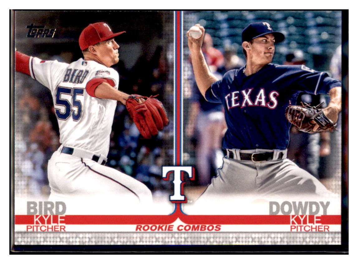 2019 Topps Update Kyle Dowdy/Kyle Bird
SN2019 Texas Rangers #US183 Baseball
card CBT1A simple Xclusive Collectibles