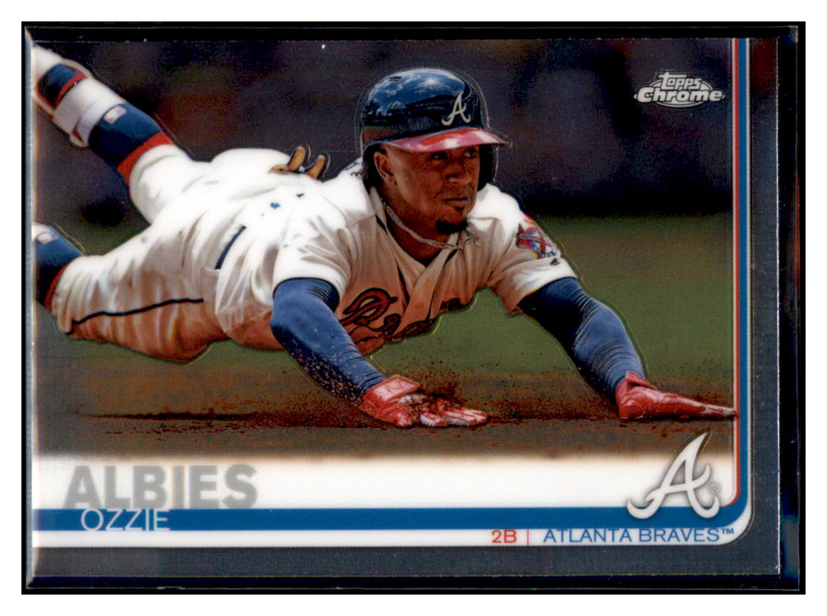 2019 Topps Chrome Ozzie Albies    Atlanta Braves #57a Baseball card   CBT1A simple Xclusive Collectibles