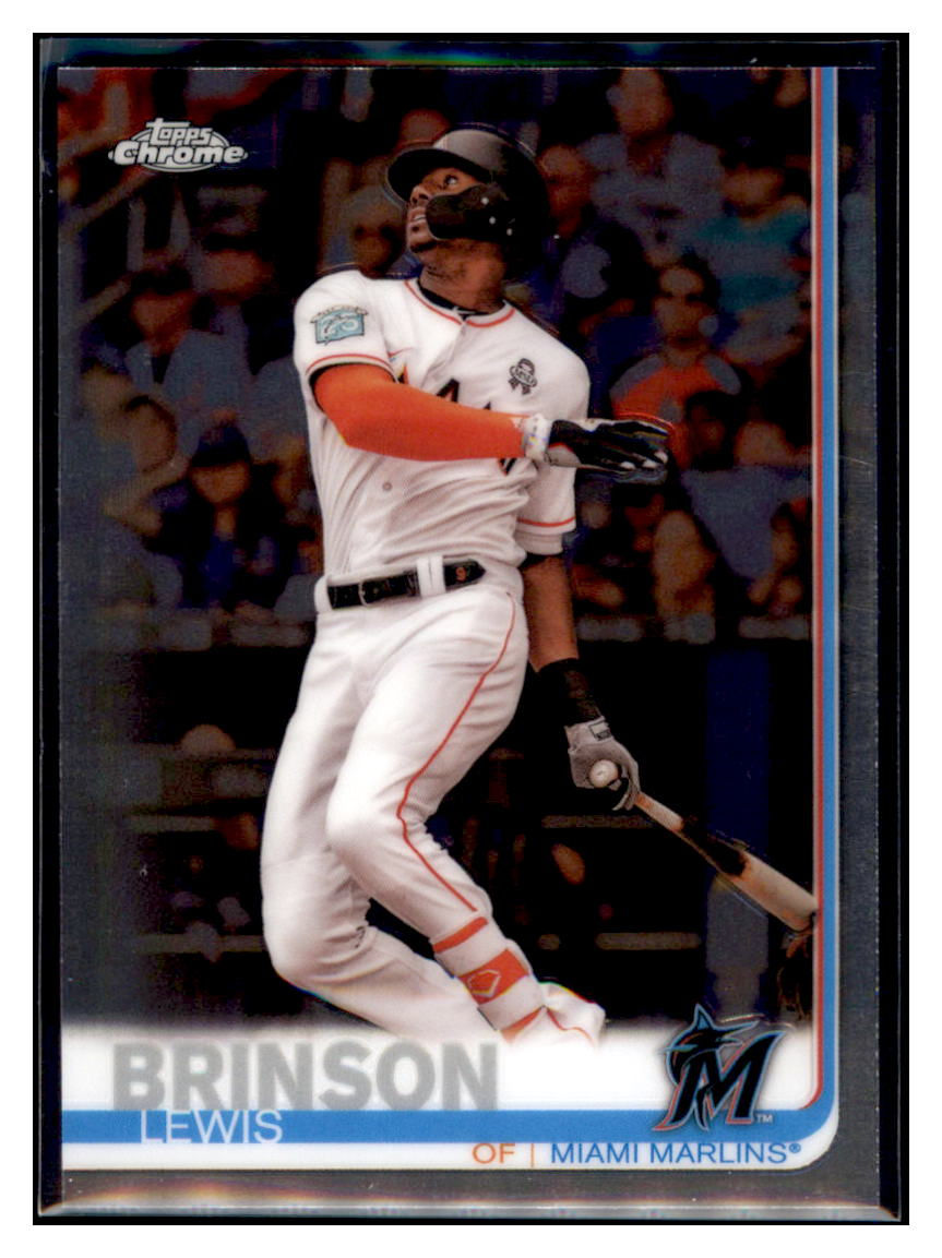 2019 Topps Chrome Lewis Brinson    Miami Marlins #122 Baseball card   CBT1A simple Xclusive Collectibles   