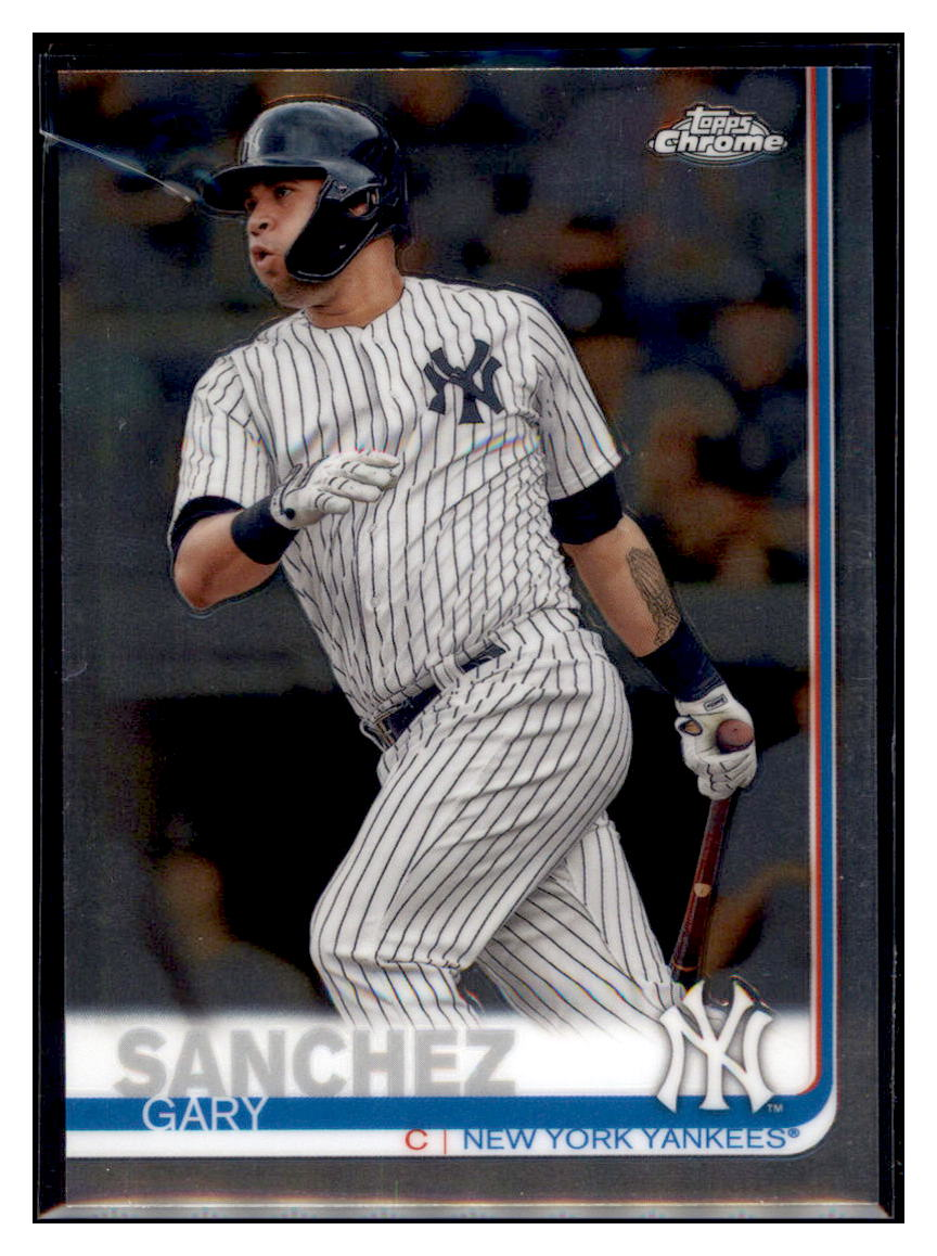 2019 Topps Chrome Gary Sanchez New York Yankees #22 Baseball card CBT1A simple Xclusive Collectibles