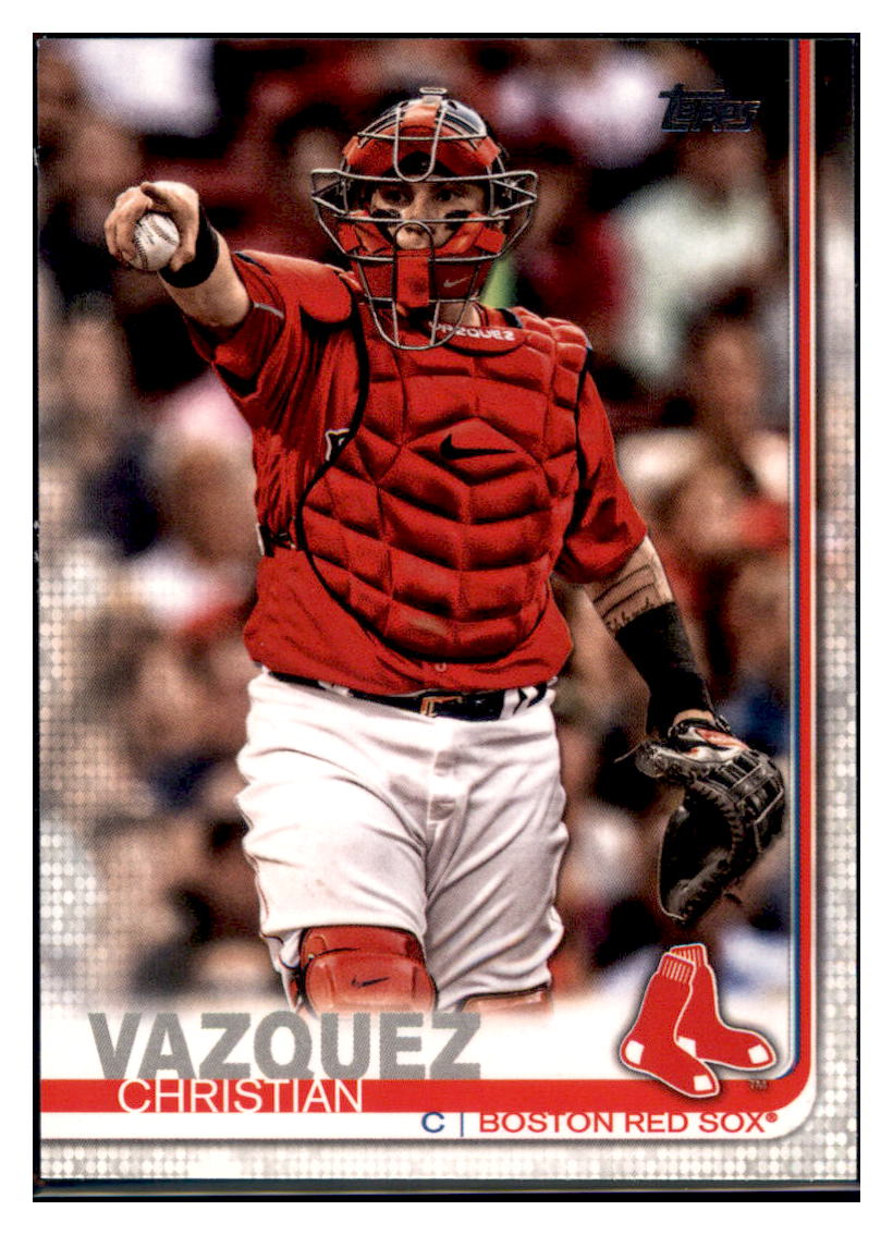 2019 Topps Christian Vazquez Boston Red Sox #373a Baseball card CBT1A simple Xclusive Collectibles
