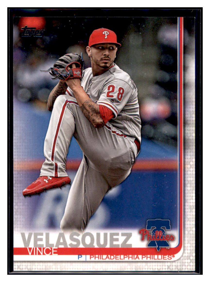 2019 Topps Vince Velasquez    Philadelphia Phillies #480 Baseball
  card   CBT1A simple Xclusive Collectibles