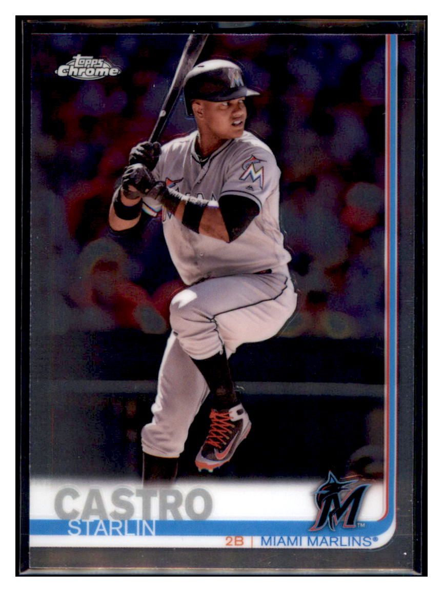 2019 Topps Chrome Starlin Castro Miami Marlins #171 Baseball card CBT1A simple Xclusive Collectibles
