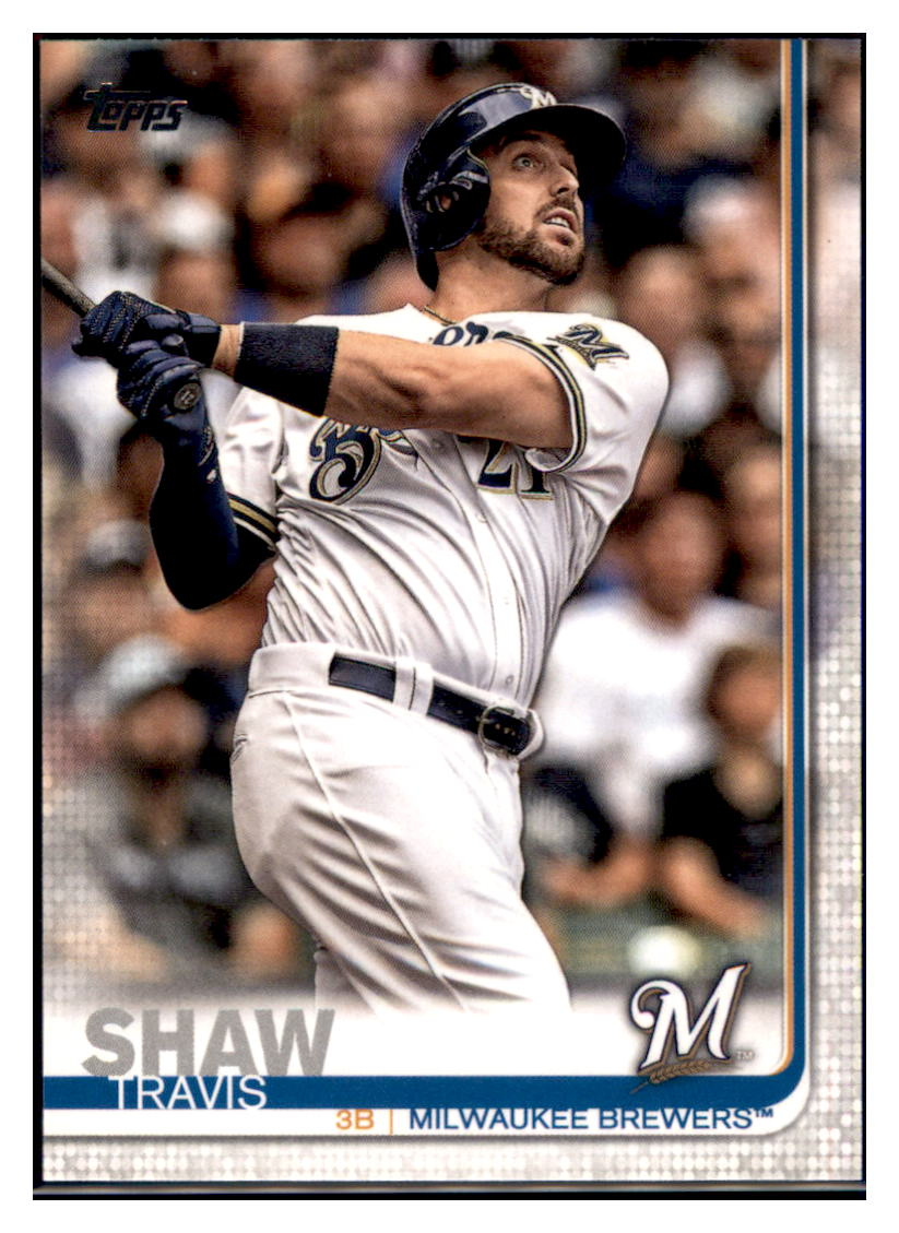 2019 Topps Travis Shaw    Milwaukee Brewers #676a Baseball
  card   CBT1A simple Xclusive Collectibles