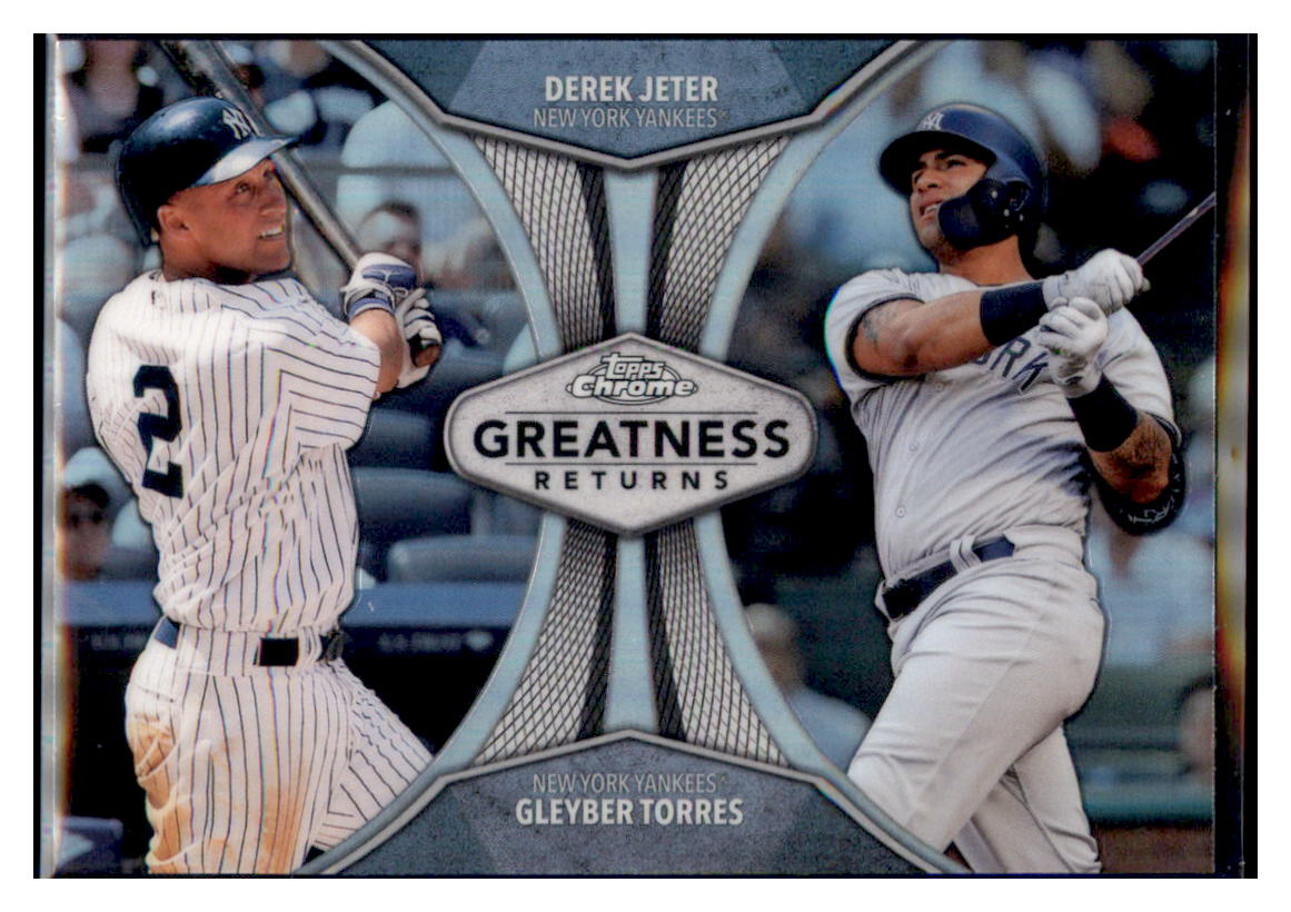 2019 Topps Chrome Gleyber
Torres / Derek Jeter Greatness Returns
Baseball card CBT1B simple Xclusive Collectibles