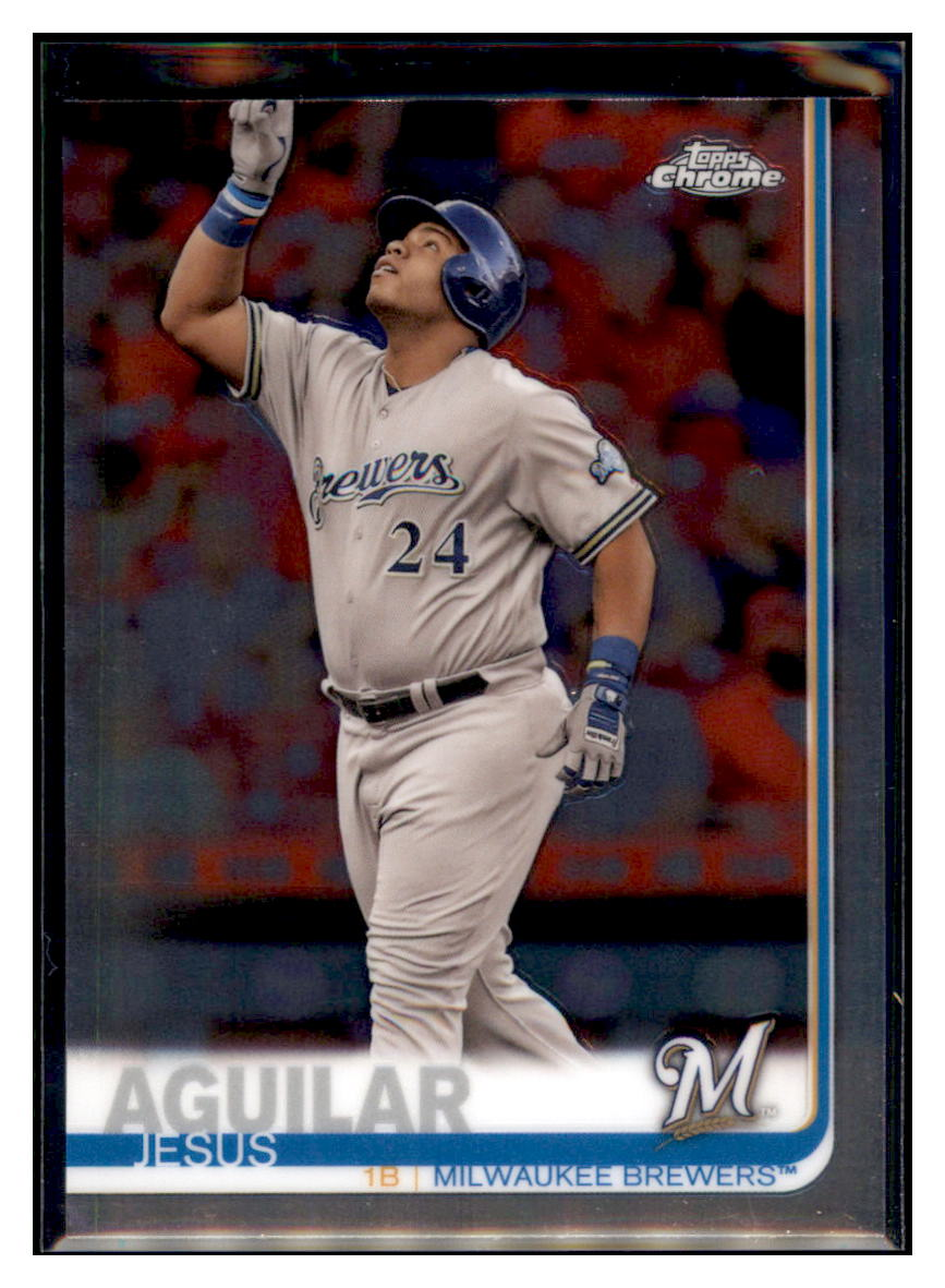 2019 Topps Chrome Jesus
Aguilar Baseball card CBT1B simple Xclusive Collectibles