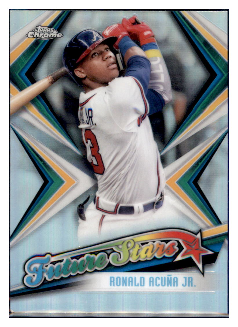 2019 Topps Chrome Ronald
  Acuna Jr. Future Stars  Baseball card
  CBT1B simple Xclusive Collectibles