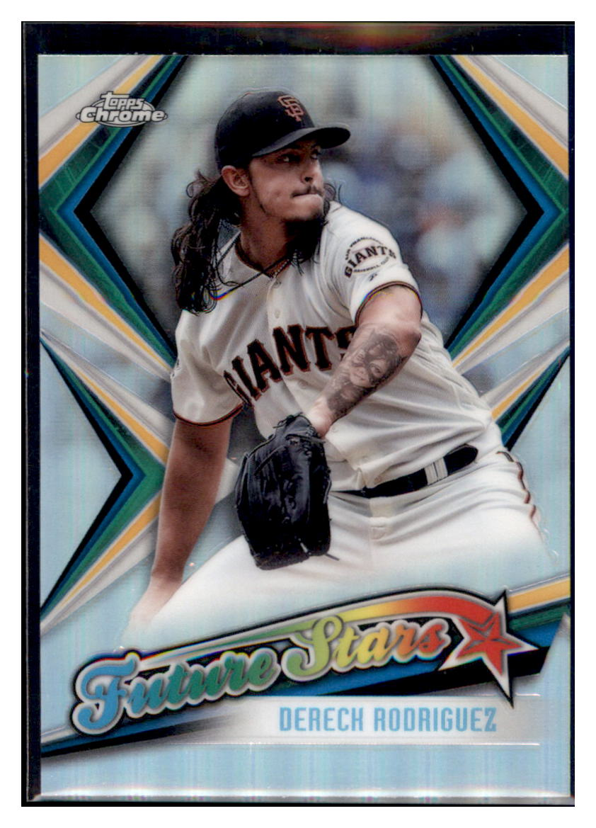 2019 Topps Chrome Dereck
Rodriguez Future Stars Baseball card
CBT1B simple Xclusive Collectibles