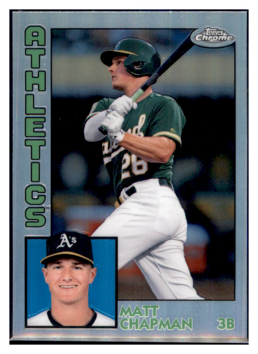 2019 Topps Chrome Matt
  Chapman 1984 Topps Baseball  Baseball
  card CBT1B simple Xclusive Collectibles