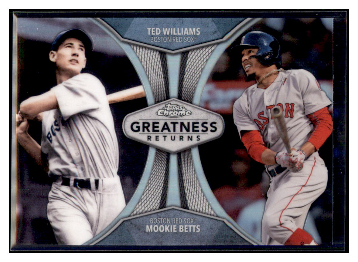 2019 Topps Chrome Ted
Williams / Mookie Betts Greatness Returns
Baseball card CBT1B simple Xclusive Collectibles