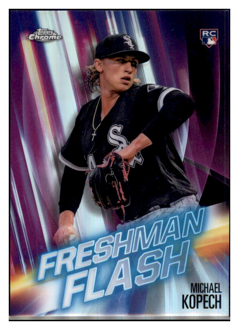 2019 Topps Chrome Michael
Kopech Freshman Flash Baseball card
CBT1B simple Xclusive Collectibles