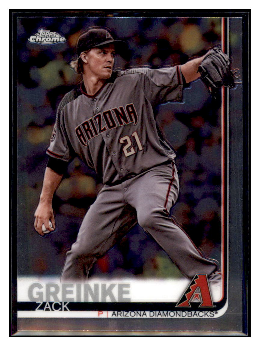 2019 Topps Chrome Zack
  Greinke   Baseball card CBT1B simple Xclusive Collectibles   