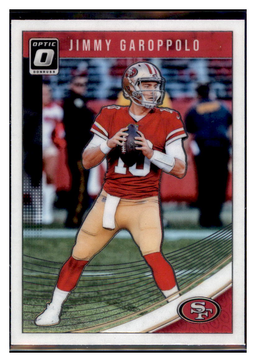 2018 Donruss Optic Jimmy
Garoppolo Football card CBT1B simple Xclusive Collectibles