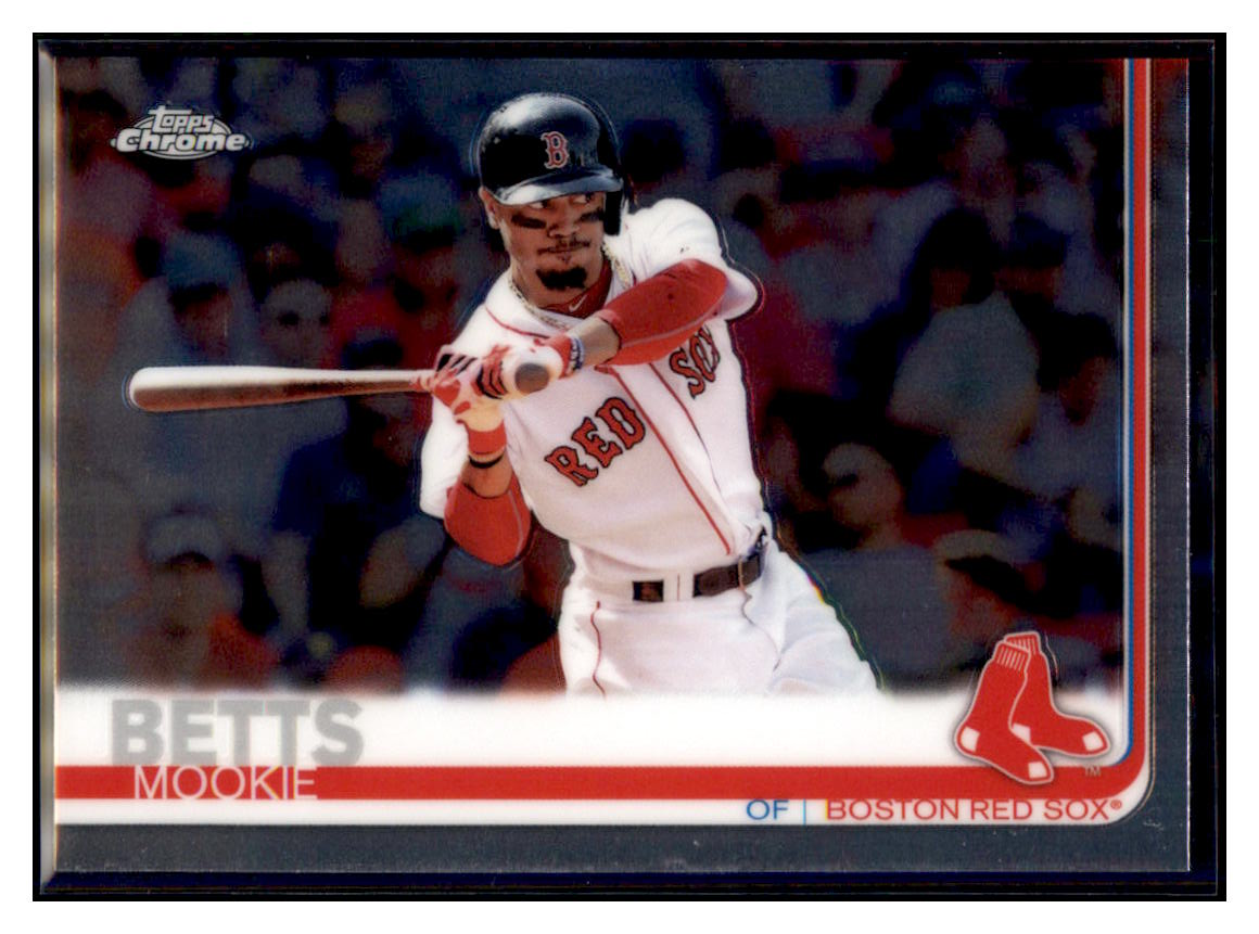 2019 Topps Chrome Mookie
Betts Baseball card CBT1B_1a simple Xclusive Collectibles