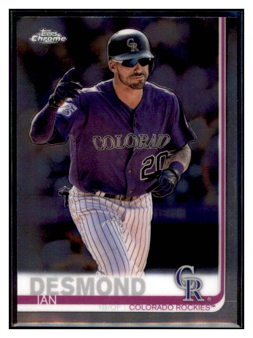 2019 Topps Chrome Ian
  Desmond   Baseball card CBT1B simple Xclusive Collectibles