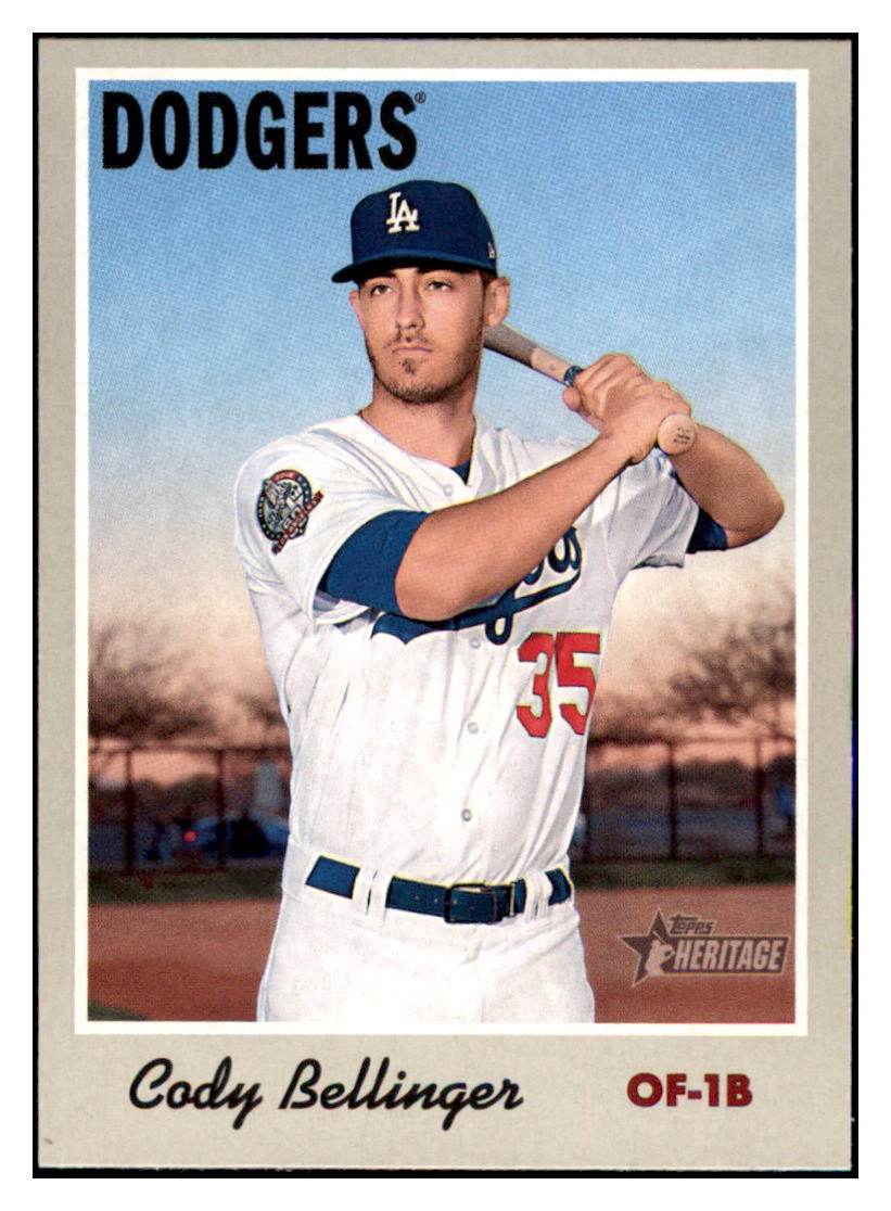 2019 Topps Heritage Cody
Bellinger Baseball card CBT1B simple Xclusive Collectibles