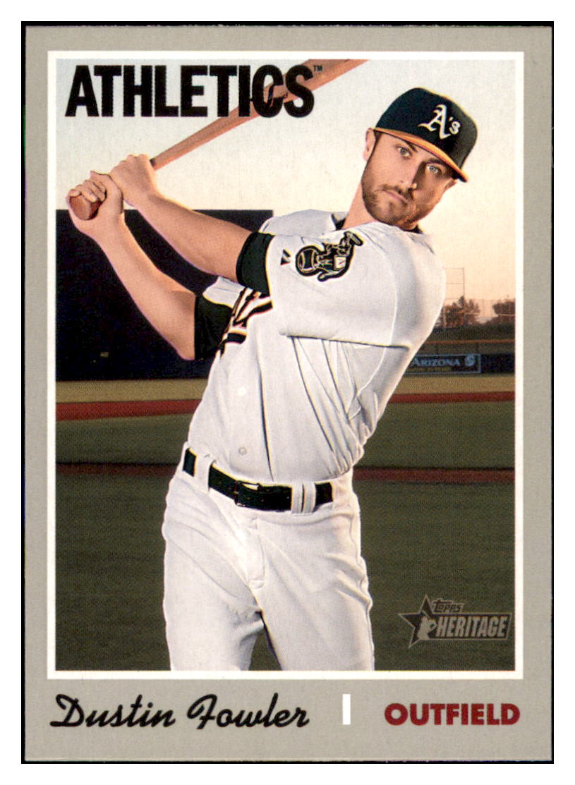 2019 Topps Heritage Dustin
  Fowler   Baseball card CBT1B simple Xclusive Collectibles