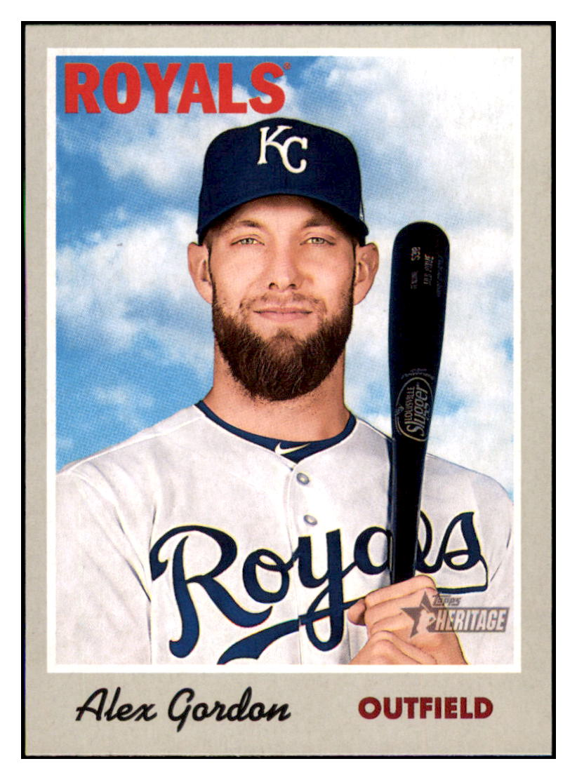 2019 Topps Heritage Alex
  Gordon   Baseball card CBT1B simple Xclusive Collectibles