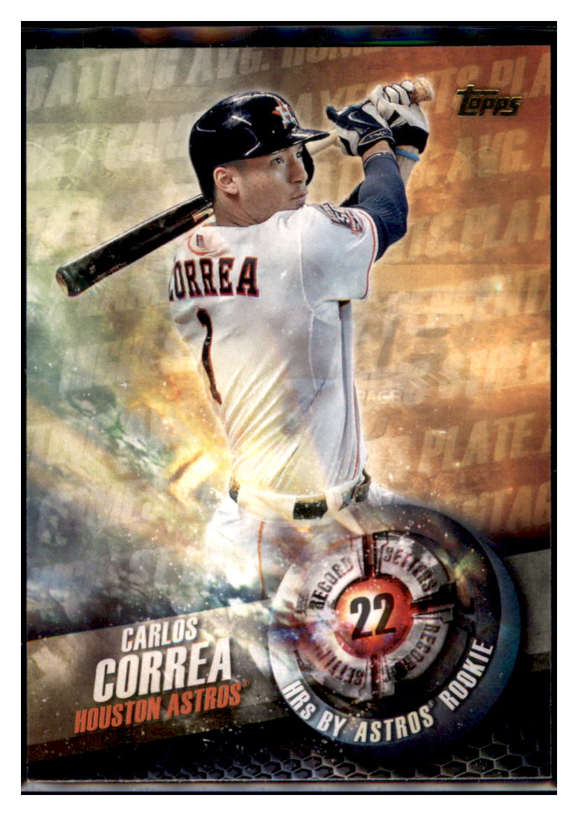 2016 Topps Carlos Correa
Record Setters Baseball card CBT1B simple Xclusive Collectibles