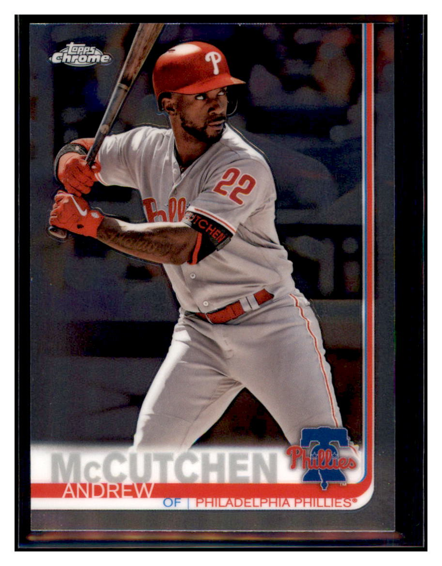 2019 Topps Chrome Andrew
  McCutchen   Philadelphia Phillies
  Baseball Card CBT1C  simple Xclusive Collectibles