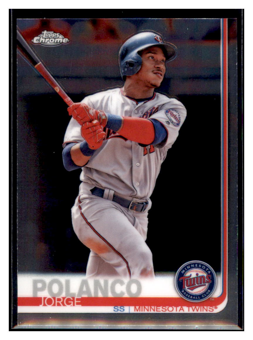 2019 Topps Chrome Jorge
  Polanco   Minnesota Twins Baseball Card
  CBT1C _1b simple Xclusive Collectibles