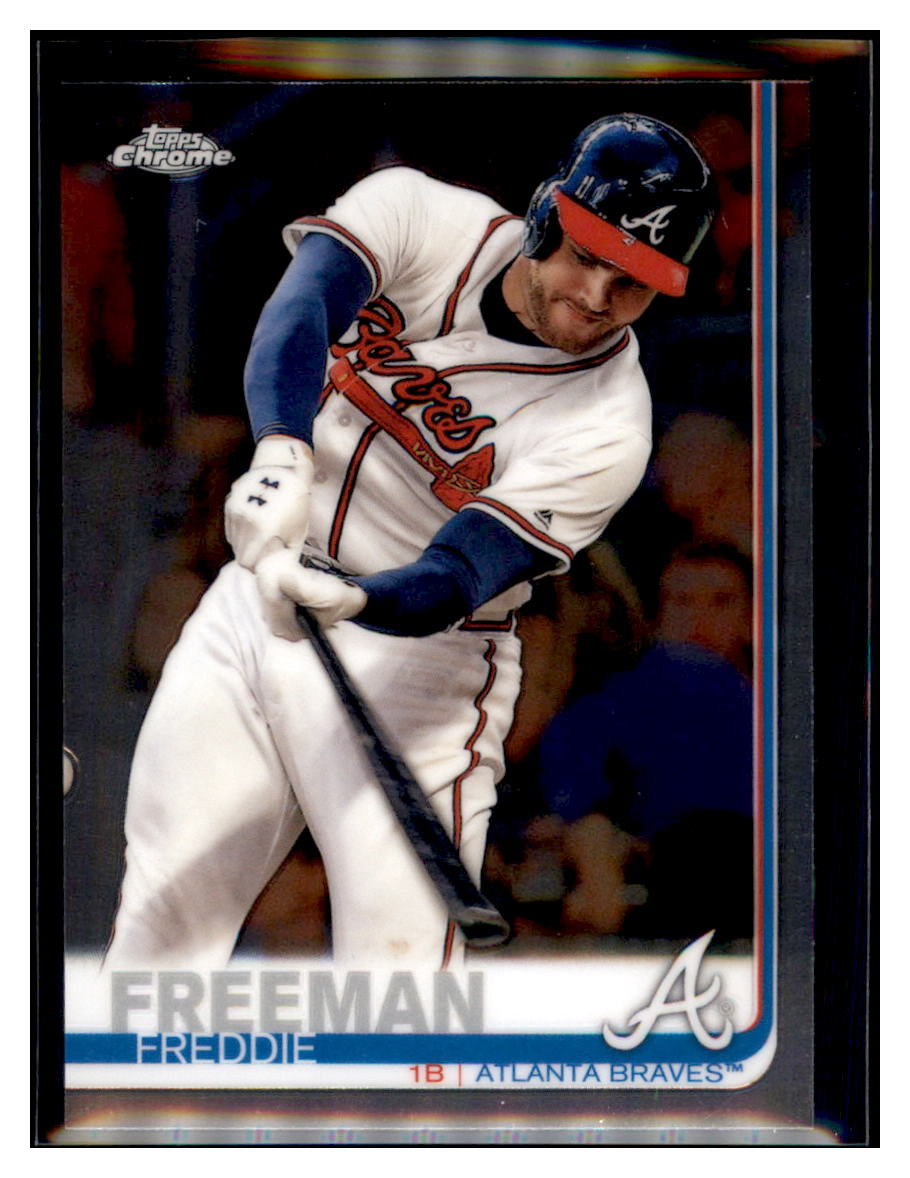 2019 Topps Chrome Freddie
  Freeman   Atlanta Braves Baseball Card
  CBT1C  simple Xclusive Collectibles   