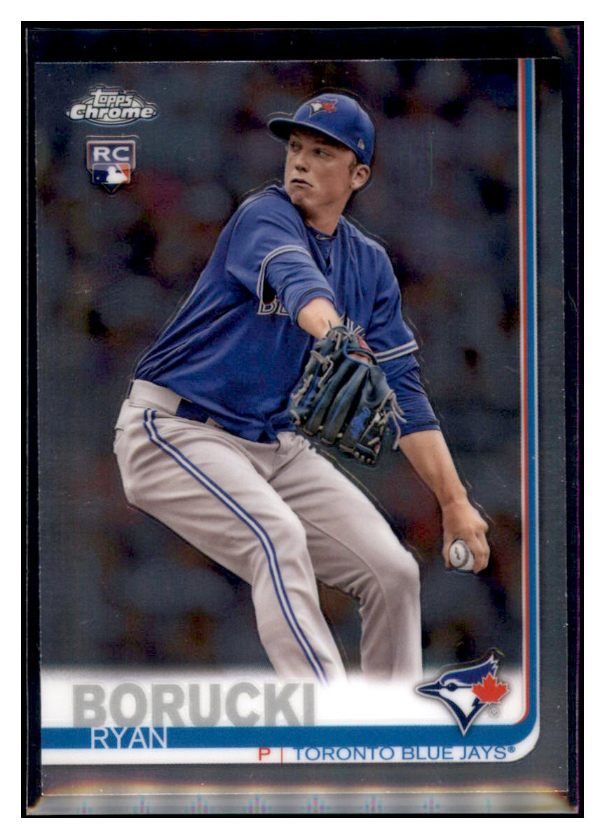2019 Topps Chrome Ryan
  Borucki   RC Toronto Blue Jays Baseball
  Card CBT1C  simple Xclusive Collectibles   