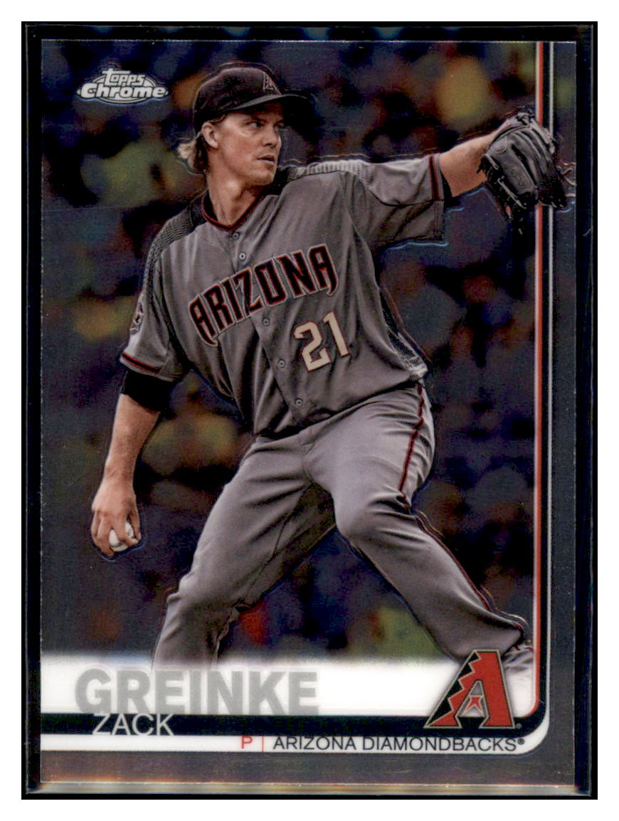 2019 Topps Chrome Zack
Greinke Arizona Diamondbacks Baseball
Card CBT1C simple Xclusive Collectibles