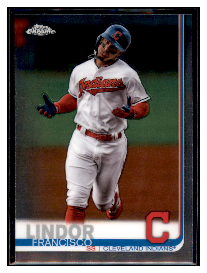 2019 Topps Chrome Francisco
  Lindor   Cleveland Indians Baseball
  Card CBT1C  simple Xclusive Collectibles   