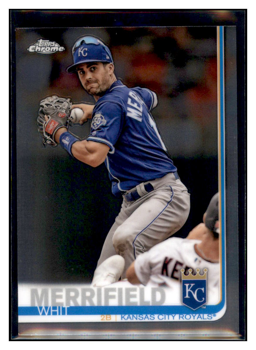 2019 Topps Chrome Whit
  Merrifield   Kansas City Royals
  Baseball Card CBT1C  simple Xclusive Collectibles